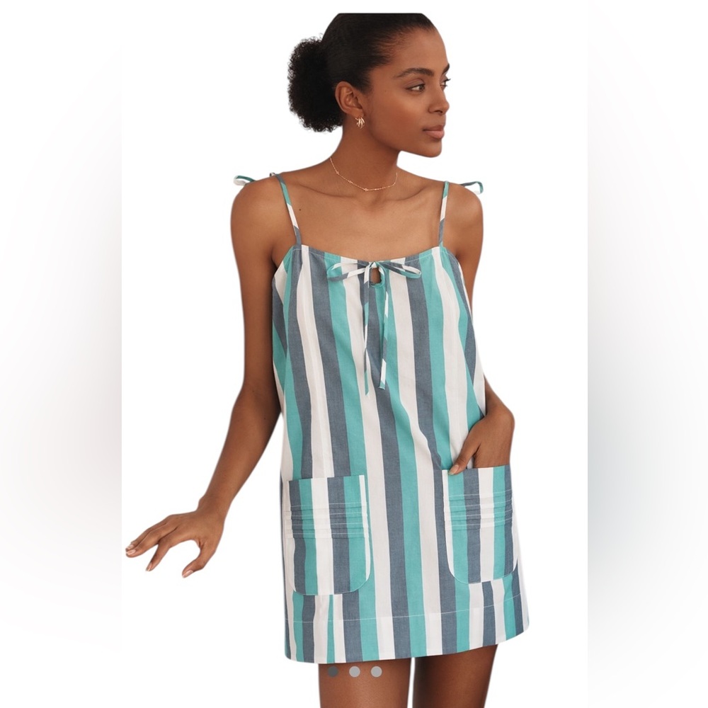 By Anthropologie-Mini Striped Shift Dress - Picture 4 of 9